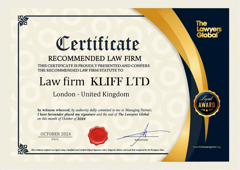 Our certificate