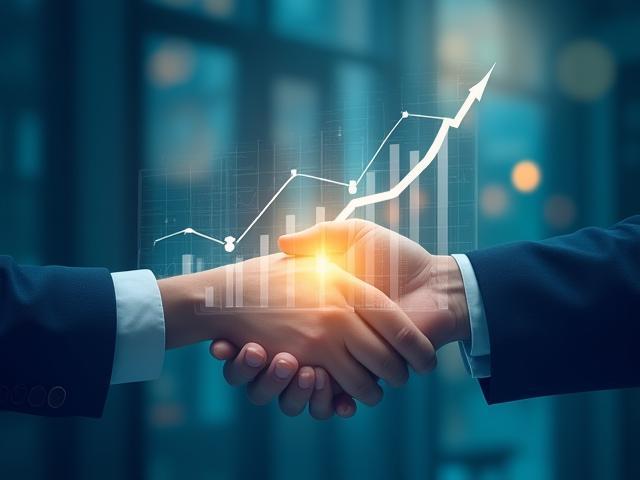 Imagen abstracta de crecimiento financiero y colaboración